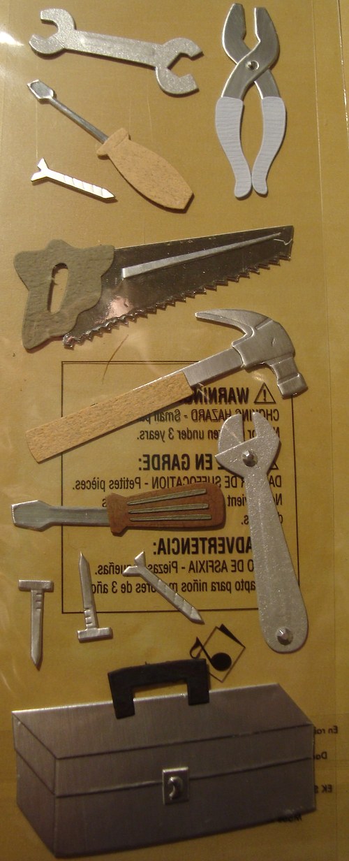 Nářadí 3D samolepky scrapbook — foto 4