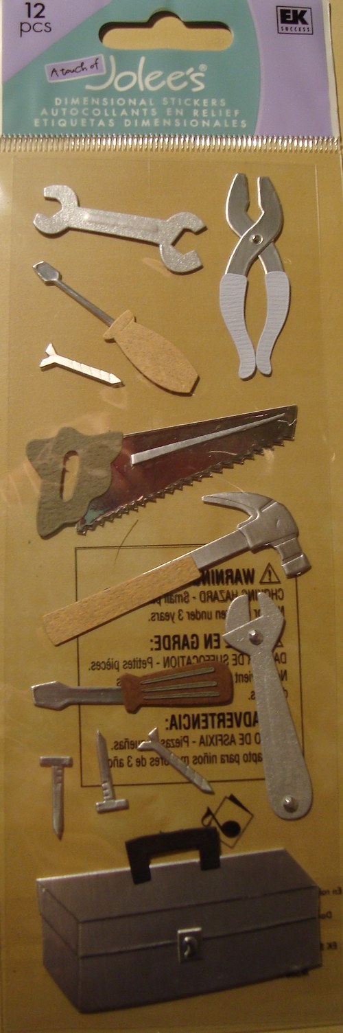 Nářadí 3D samolepky scrapbook — foto 5