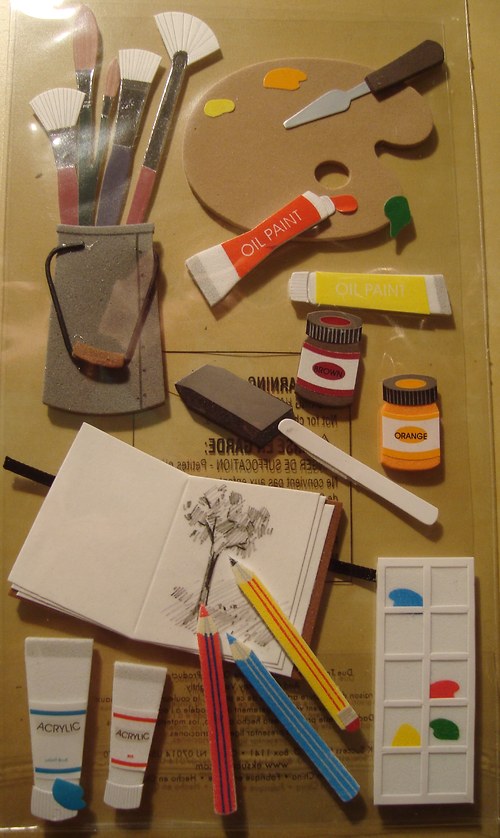Malování 3D samolepky scrapbook — foto 4