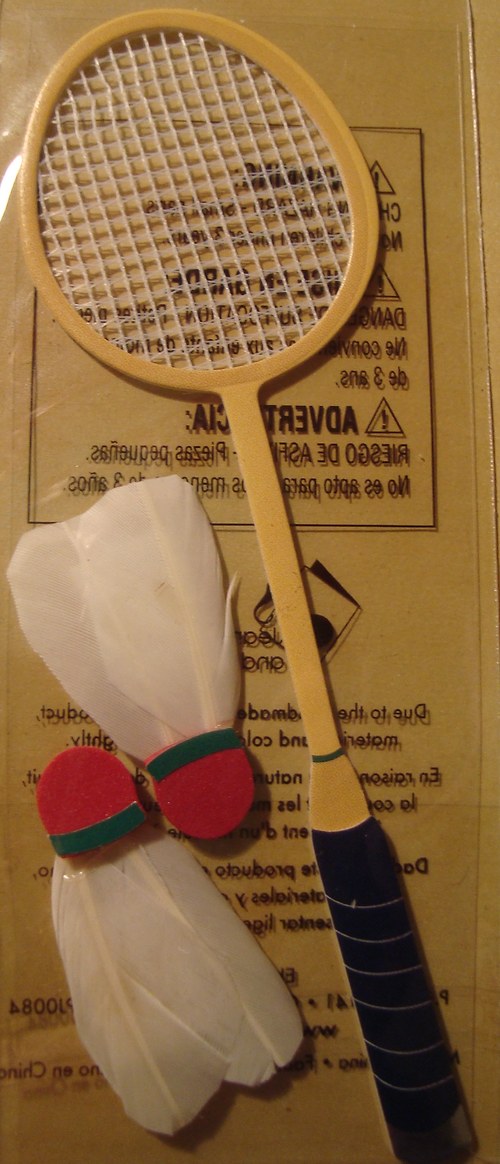 Badmintonová raketa 3D samolepky scrapbook — foto 3