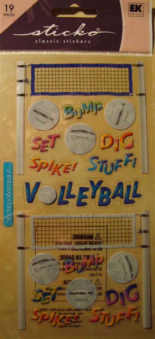 Volejbal samolepky scrapbook — foto 3