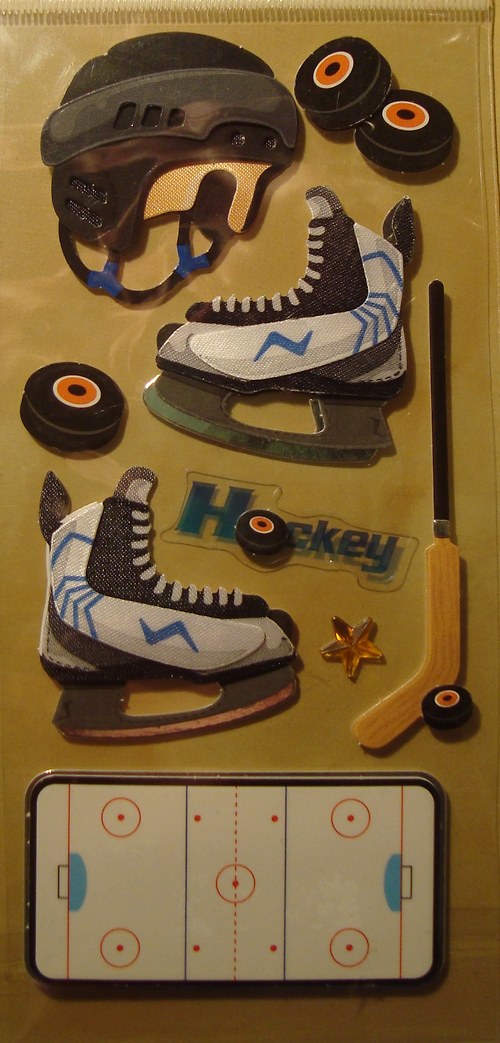 Hokejista 3D samolepky scrapbooking — foto 3