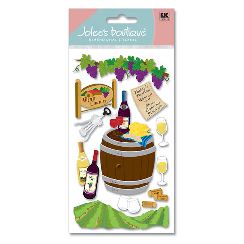 Víno 3D samolepky scrapbook — foto 5