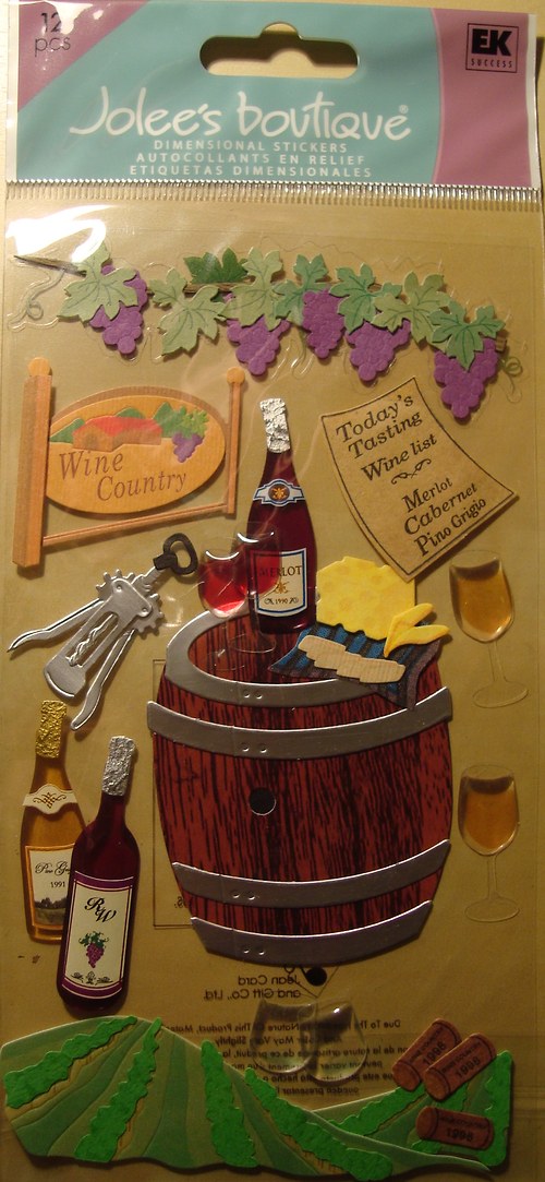 Víno 3D samolepky scrapbook — foto 2