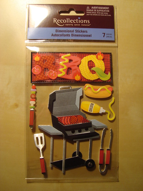 BBQ 3D samolepky scrapbook — foto 4