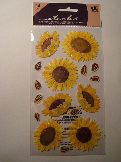 Slunečnice 3D samolepky scrapbook — foto 3