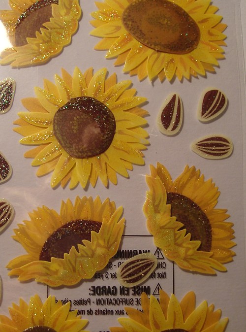 Slunečnice 3D samolepky scrapbook — foto 4
