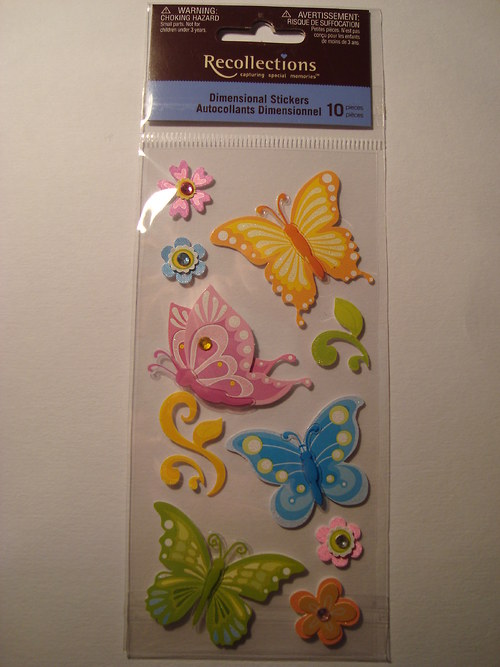 Motýli 3D samolepky scrapbook — foto 3