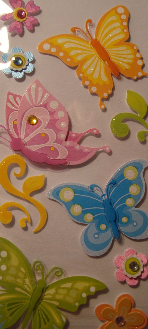 Motýli 3D samolepky scrapbook — foto 4