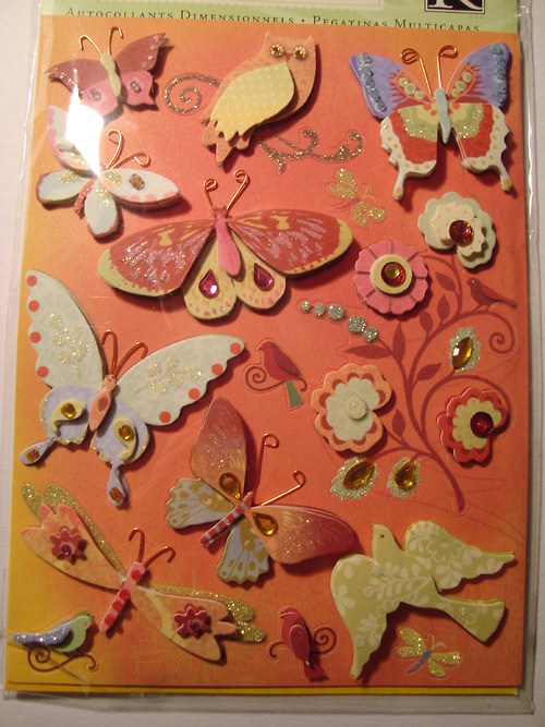 Motýli 3D samolepky scrapbook — foto 3