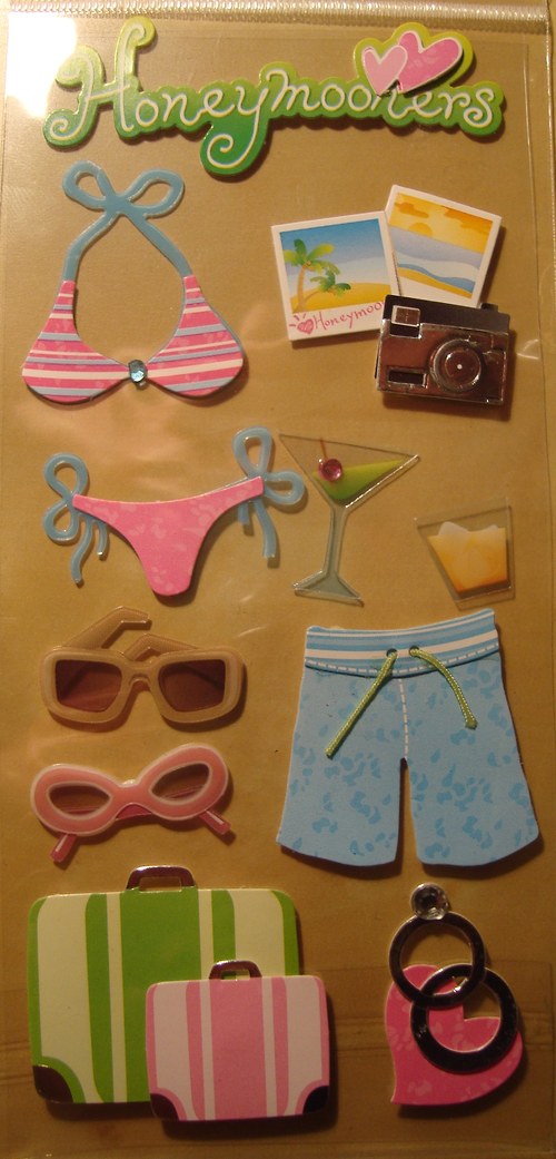 Svatební cesta 3D samolepky scrapbook — foto 2