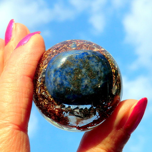 Orgonit A8 - Polokoule velká - Lapis * Meditace — foto 2