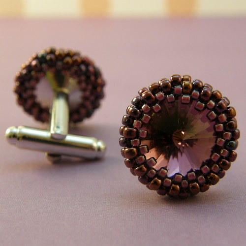 Manžetové knoflíčky - lavender — foto 4