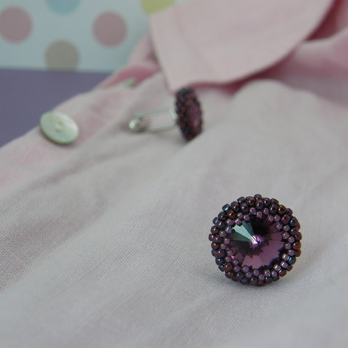 Manžetové knoflíčky - lavender — foto 6