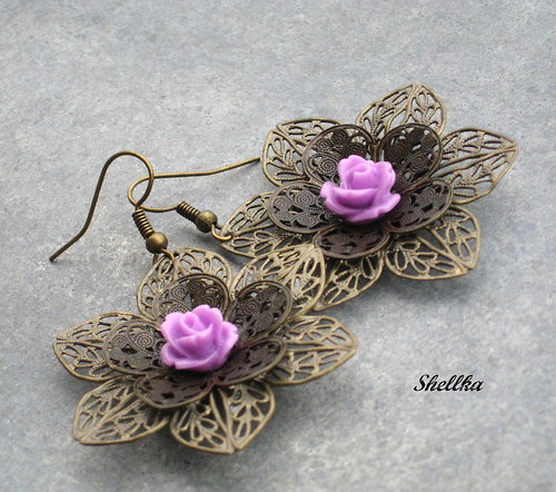 Náušnice(menší) ,,FLOWERS,, — foto 2