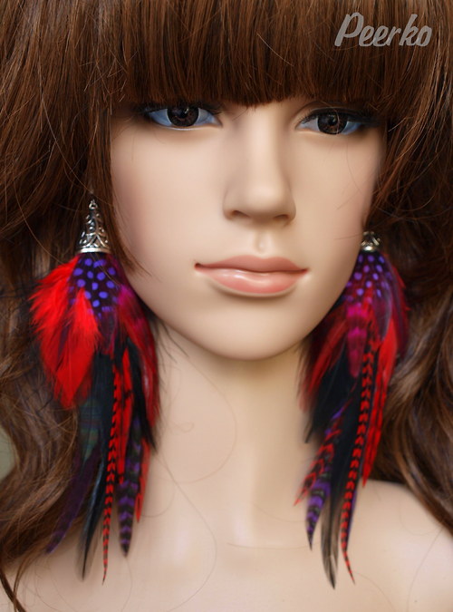 Gothic Feather Earrings — foto 2