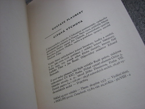 Citová výchova, Gustave Flaubert, 1959 — foto 2