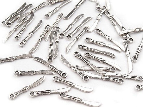 Přívěsek NŮŽ 3x21mm 2ks — foto 2