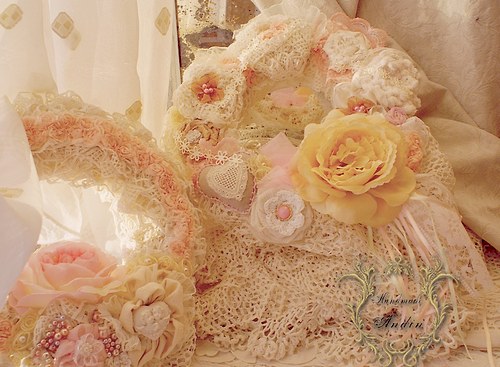 Věnec ve stylu Shabby Chic — foto 3