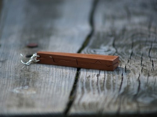 Dřevěné naušnice LVIII. — foto 2