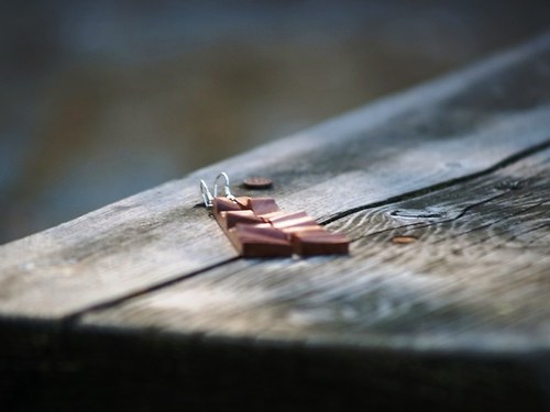 Dřevěné naušnice LVIII. — foto 6