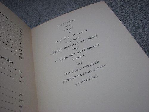 Tvůj hlas, Josef Hora, 1931 — foto 4