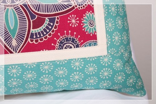 Polštář Kaleidoskop Tyrkysový — foto 3