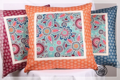 Polštář Kaleidoskop Tyrkysový — foto 6