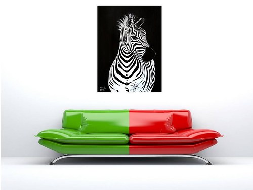 ZEBRA, Olejomaľba 100x70cm — foto 4
