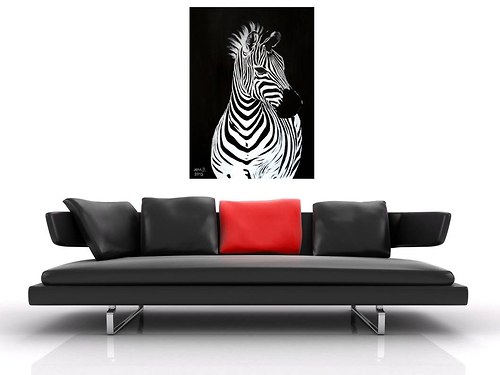 ZEBRA, Olejomaľba 100x70cm — foto 5