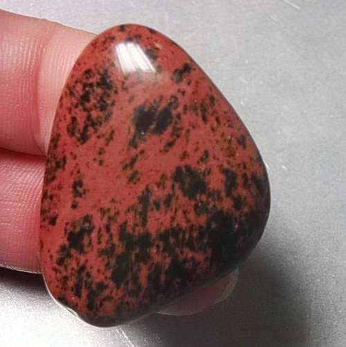 Obsidián mahagonový - placka 931 — foto 2