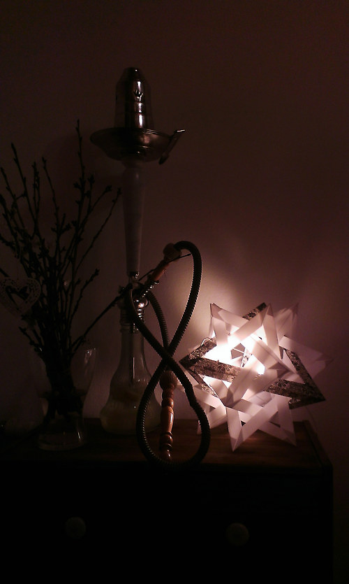 Papírová lampička - "háčkovaná" — foto 2