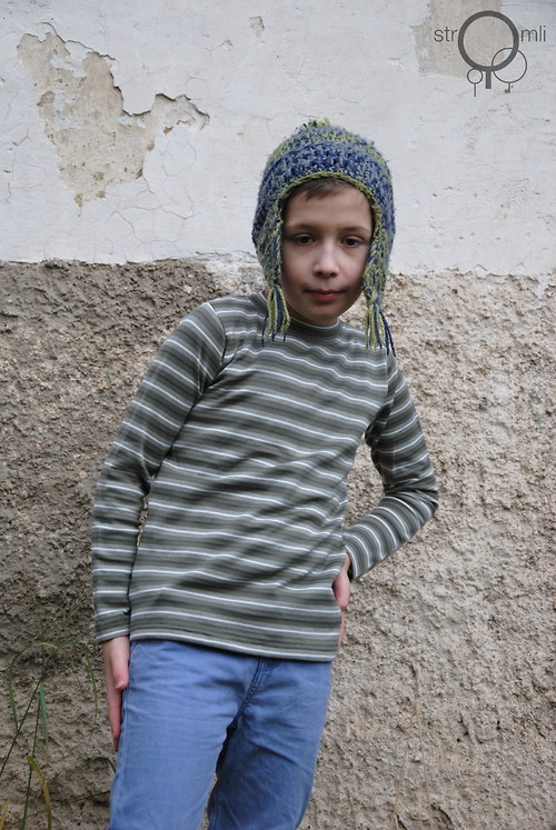 Khaki pruhované 6-8 roky — foto 2
