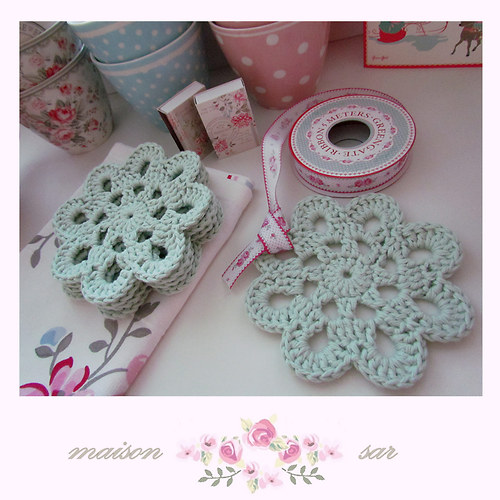Háčkovaná prostírka - MINT — foto 2
