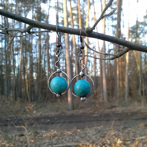 Tyrkysové náušnice 2 — foto 3