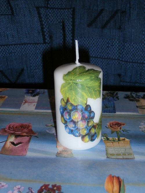 Svíčka s hroznovým vínem — foto 3