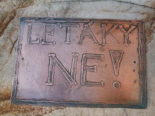 Cedulka leptaná LE TÁKY NE! — foto 2