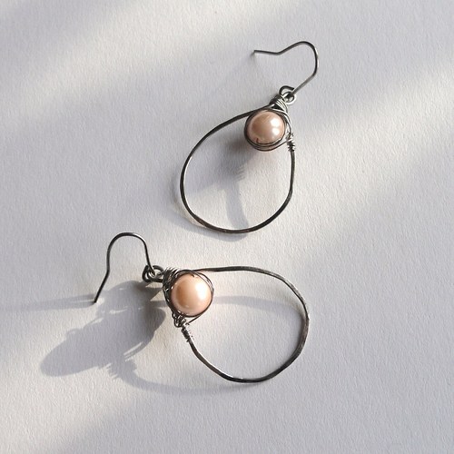 S perlou šampaň..náušnice — foto 4
