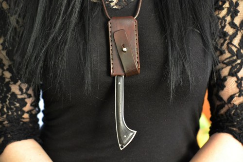 Nůž / D2 / Bahenní dub / Neck knife — foto 6