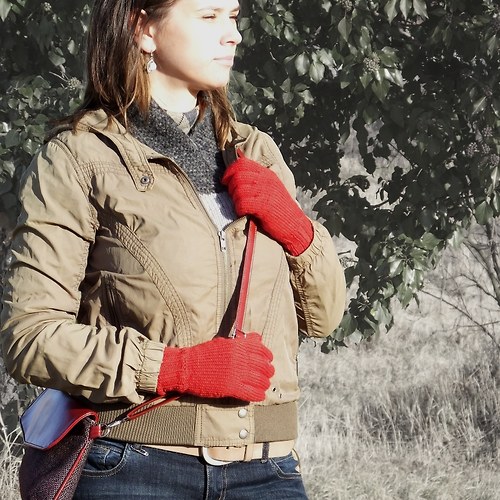 Rukavice Merino červené — foto 3