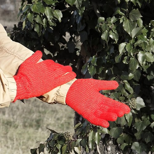 Rukavice Merino červené — foto 4