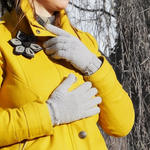 Rukavice Merino světle šedé — foto 3