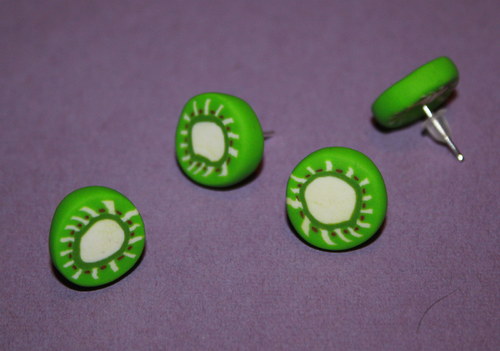 Náušnice kiwi — foto 2