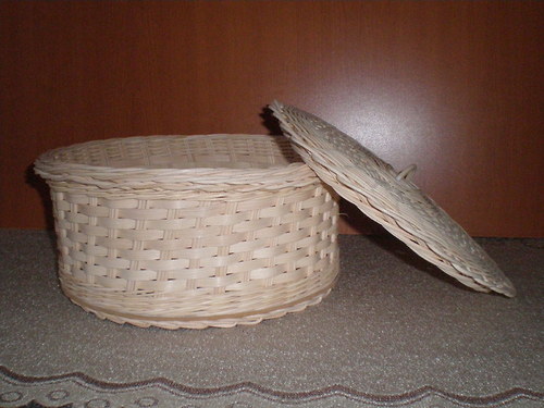 Koš s víkem přírodní — foto 2