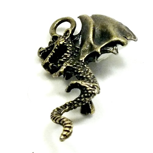Přívěsek - drak drobný,bronz., 1 ks — foto 2