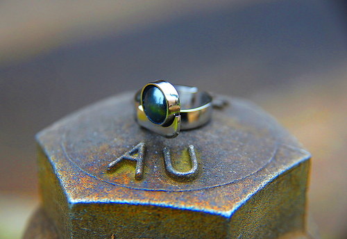 Nerezová prsten " Black pearl " — foto 5