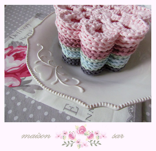 Háčkovaná prostírka - LIGHT PINK — foto 2