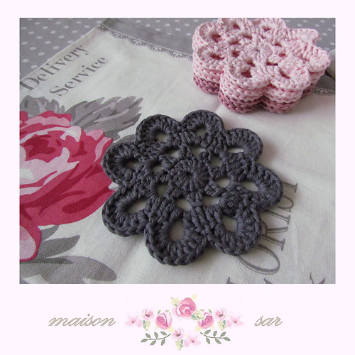 Háčkovaná prostírka - DARK GREY — foto 2