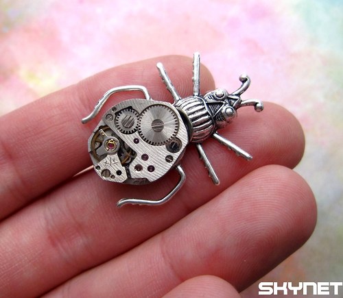 Steampunkový brouček - brož — foto 2