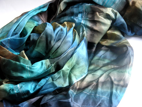 Šál 180x90cm modrá a hnedá — foto 2